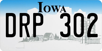 IA license plate DRP302