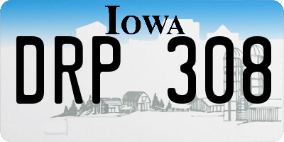 IA license plate DRP308
