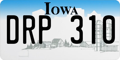 IA license plate DRP310