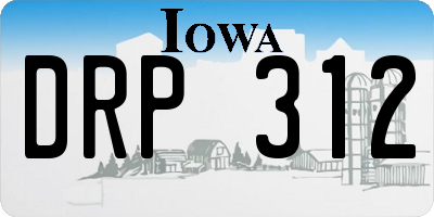 IA license plate DRP312