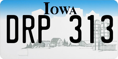 IA license plate DRP313