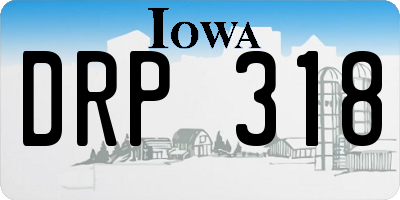 IA license plate DRP318