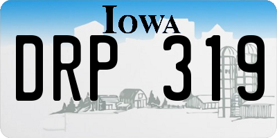 IA license plate DRP319