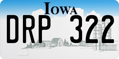 IA license plate DRP322