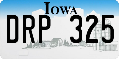 IA license plate DRP325