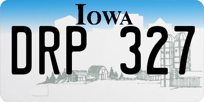 IA license plate DRP327