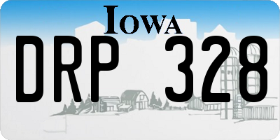 IA license plate DRP328