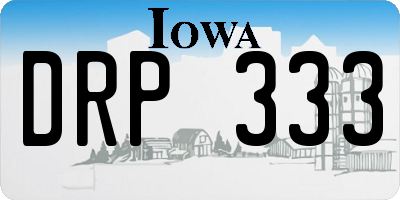 IA license plate DRP333