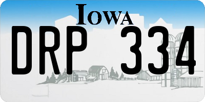 IA license plate DRP334
