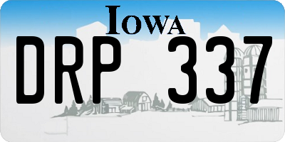 IA license plate DRP337