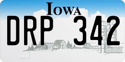 IA license plate DRP342