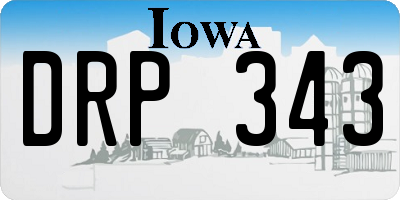 IA license plate DRP343