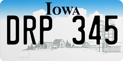 IA license plate DRP345