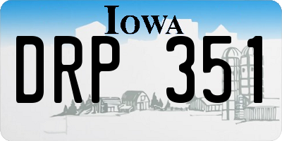 IA license plate DRP351