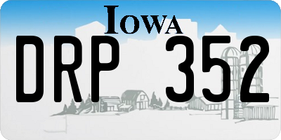 IA license plate DRP352