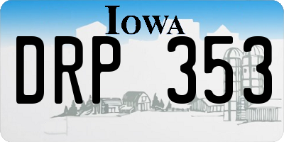 IA license plate DRP353