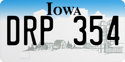 IA license plate DRP354
