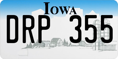 IA license plate DRP355