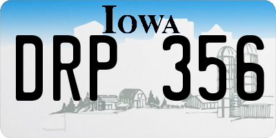 IA license plate DRP356