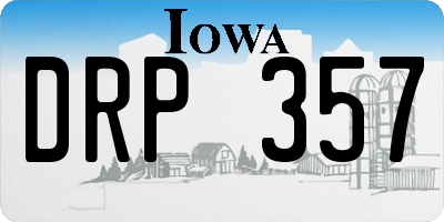IA license plate DRP357