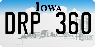 IA license plate DRP360