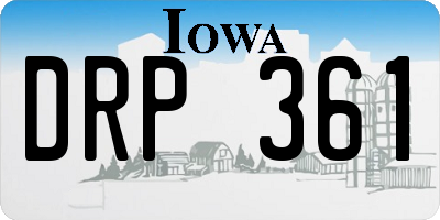 IA license plate DRP361