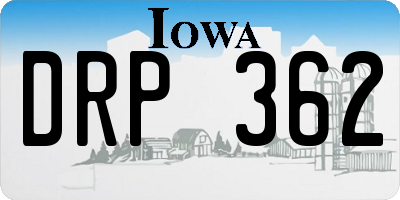 IA license plate DRP362