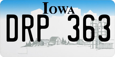IA license plate DRP363