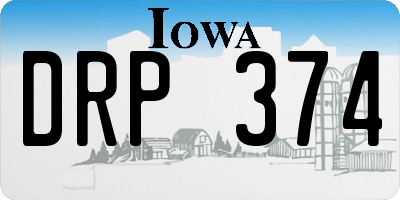 IA license plate DRP374