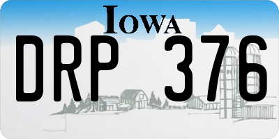 IA license plate DRP376