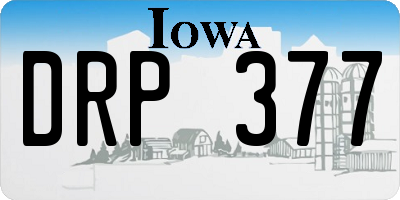 IA license plate DRP377