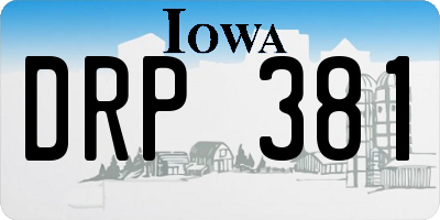 IA license plate DRP381