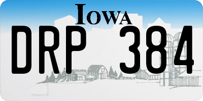 IA license plate DRP384