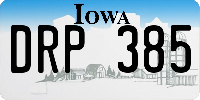 IA license plate DRP385