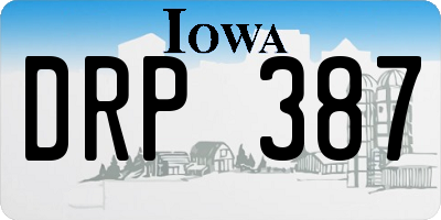 IA license plate DRP387