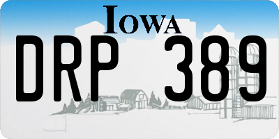 IA license plate DRP389