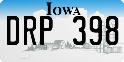 IA license plate DRP398