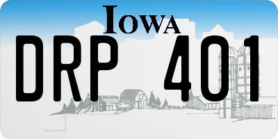 IA license plate DRP401