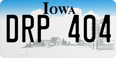IA license plate DRP404