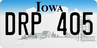 IA license plate DRP405