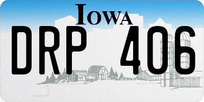IA license plate DRP406