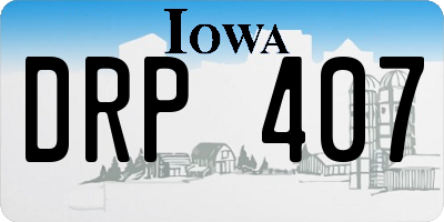 IA license plate DRP407