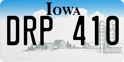 IA license plate DRP410