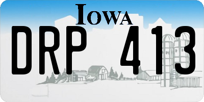 IA license plate DRP413