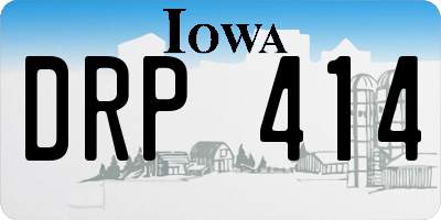IA license plate DRP414
