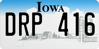 IA license plate DRP416
