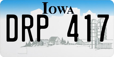 IA license plate DRP417