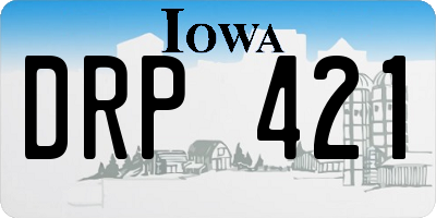 IA license plate DRP421