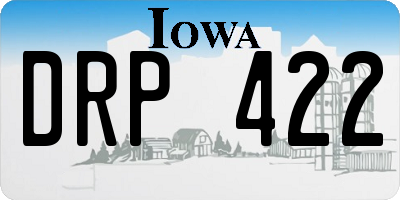 IA license plate DRP422