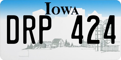 IA license plate DRP424